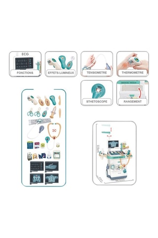 Chariot médical TechKidz - Set de 26 pcs