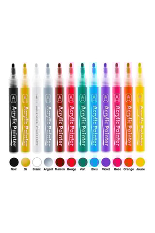 12 feutres TechKidz - Marqueurs acryliques