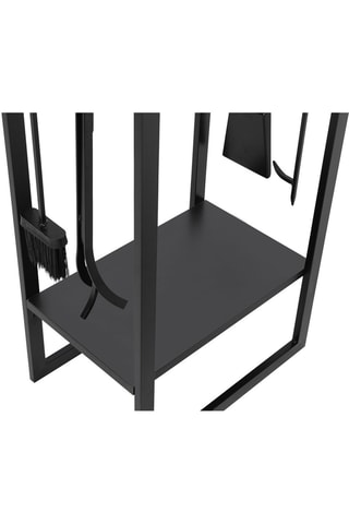 Range-bûches vertical et ses accessoires - Noir