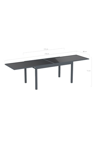 Table de jardin extensible - Gris foncé