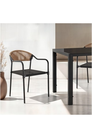 4 chaises de jardin empilables Nazare -