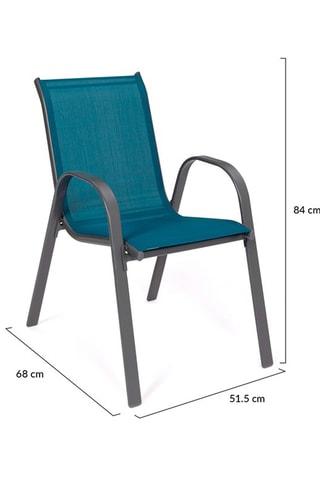 6 chaises de jardin - Multicolore