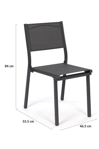 6 chaises empilables de jardin - Gris