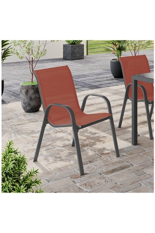 6 chaises de jardin empilables