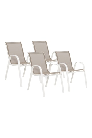 4 chaises de jardin - Empilables