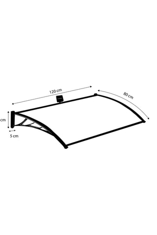 Marquise ultra résistante - 120 x 80 cm