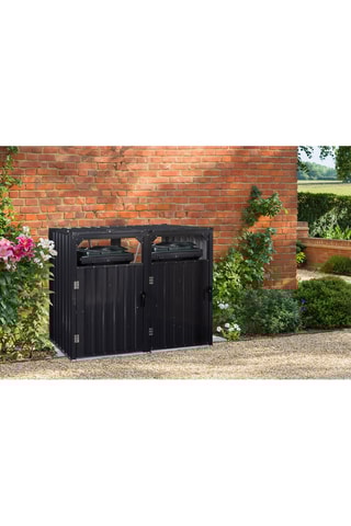 Cache-poubelles double - Anthracite