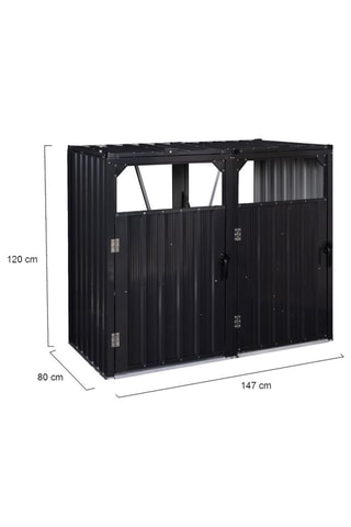Cache-poubelles double - Anthracite