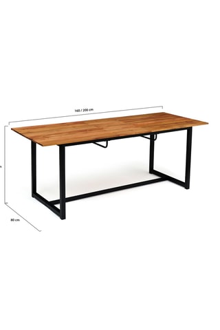 Table de jardin extensible - 200 x 90 x 75 cm