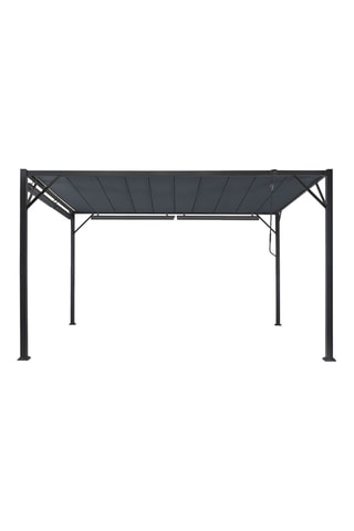 Pergola lames orientables avec 4 stores intégrés - 12 m²