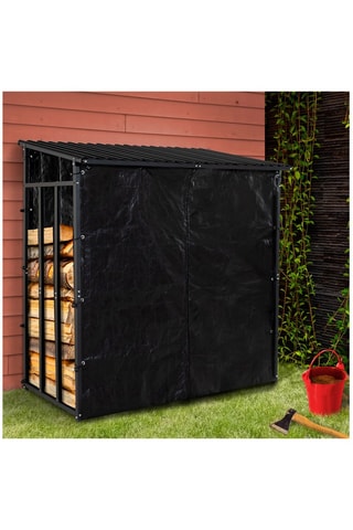 Abri bûches avec housse de protection zippée