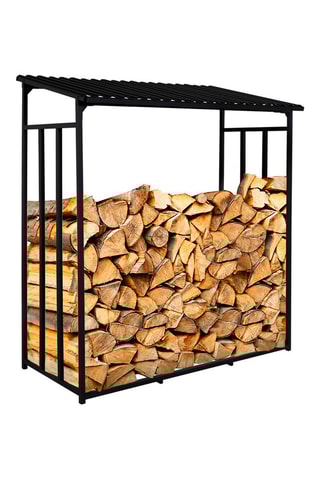 Abri bûches avec housse de protection zippée