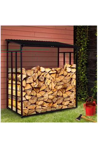 Abri bûches avec housse de protection zippée
