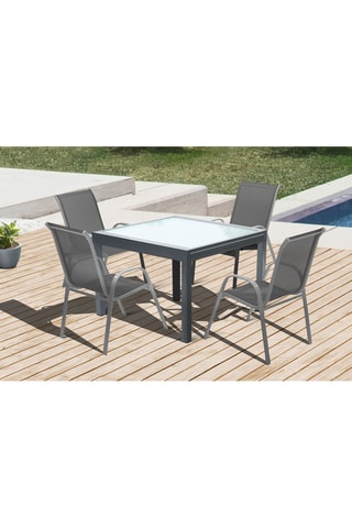 Table de jardin extensible - Gris