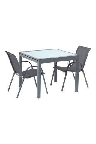 Table de jardin extensible - Gris