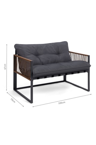 Salon de jardin Ozéa - 4 places - Plateau en bois