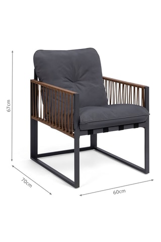 Salon de jardin Ozéa - 4 places - Plateau en bois