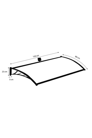 Marquise ultra résistante - 150 x 80 cm