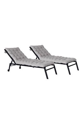 2 coussins pour chaise longue - Gris