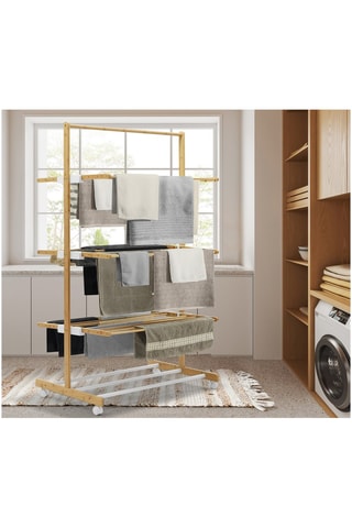 Séchoir 3 niveaux pliable - 22 m d'étendage