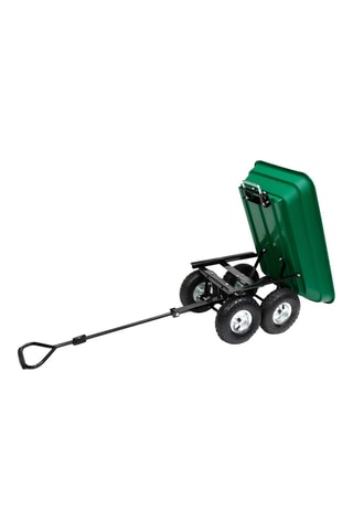 Chariot de jardin benne inclinable avec sac - 60 x 53,5 x 152 cm