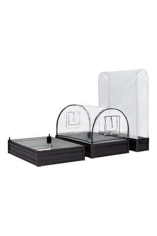 Ensemble carrés et serres de potager -