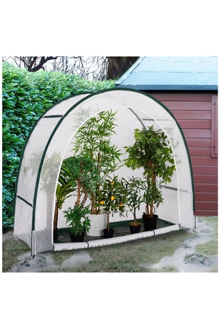 Serre d'hivernage demi-lune pour terrasse - 200 x 80 x 170 cm