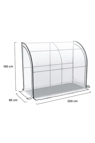 Serre d'hivernage murale à adosser - 200 x 80 x 160 cm