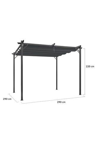 Pergola avec toit rétractable Marina - 9 m² - Anthracite