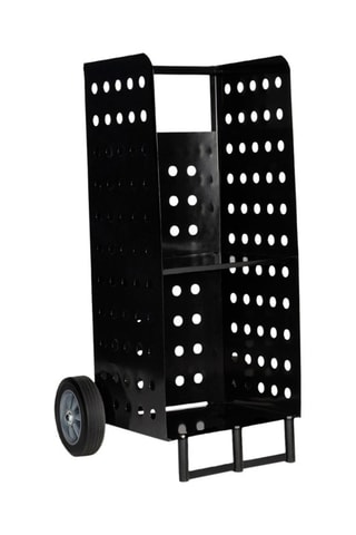 Porte-bûches à roulettes - Noir