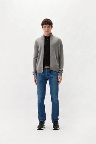 Gilet en laine - Gris et bleu