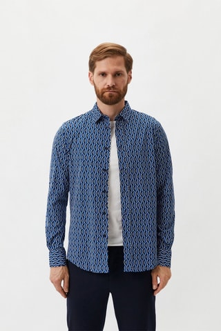 Overhemd Slim Fit - Blauw