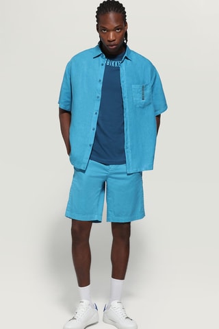 Linnen Overhemd - Turquoise