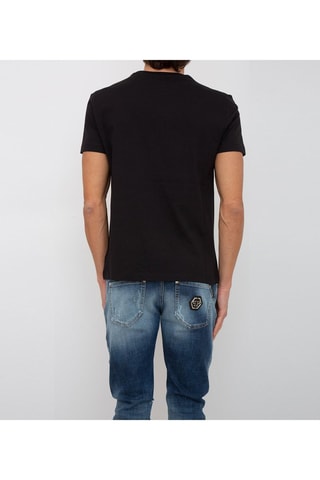 T-shirt slim fit - Zwart