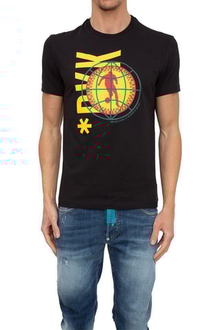 T-shirt slim fit - Zwart