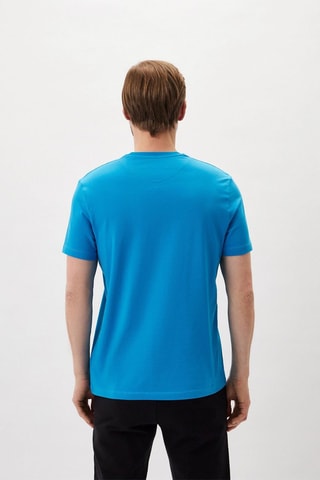 T-shirt slim fit - Blauw