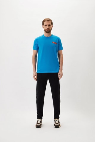 T-shirt slim fit - Blauw