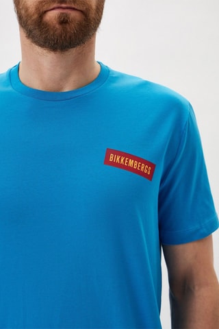 T-shirt slim fit - Blauw