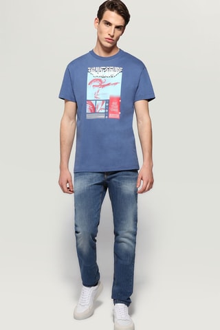 T-shirt - Marineblauw