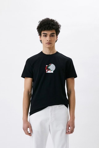 T-shirt slim fit - Zwart