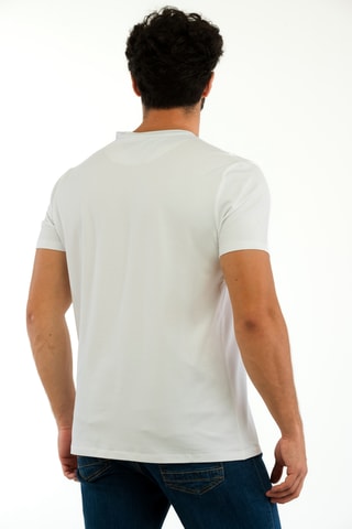 T-shirt - Wit en Marineblauw