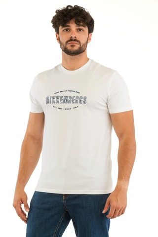 T-shirt - Wit en Marineblauw