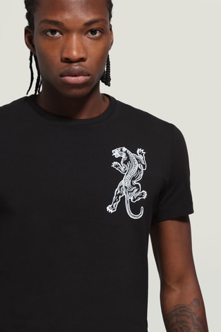 T-shirt Slim Fit - Zwart en Wit