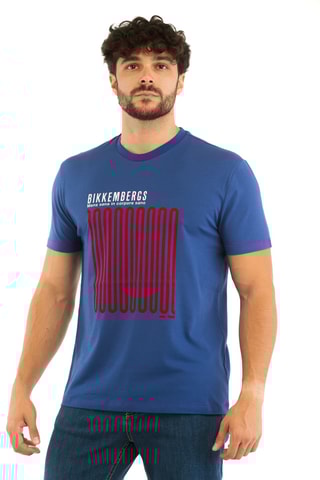 T-shirt - Kobaltblauw en Rood