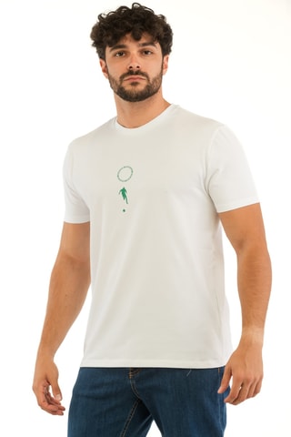 T-shirt - Wit en Groen