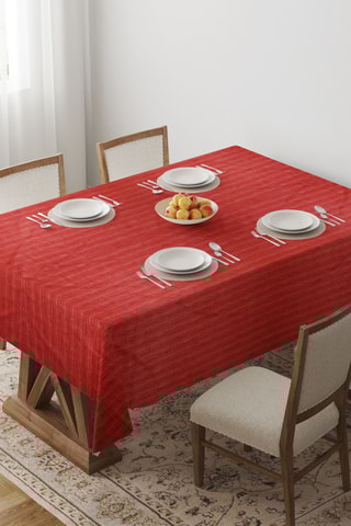 Nappe rectangulaire - Rouge - 140 x 220 cm
