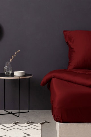 Drap-housse en satin de coton - Marron