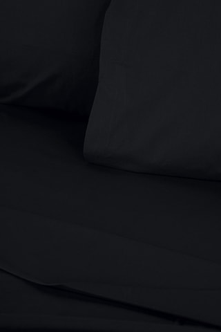 Drap-housse en coton renforcé 155 fils/cm² Tonne Grise - Noir