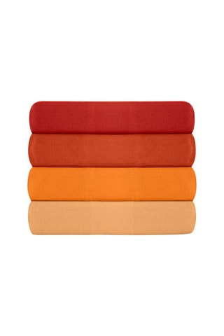 2 taies d'oreiller en coton renforcé 145 fils/cm² Tonne Orage - Orange