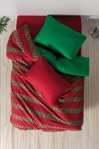 Parure de couette en coton 145 fils/m² Holly - Rouge